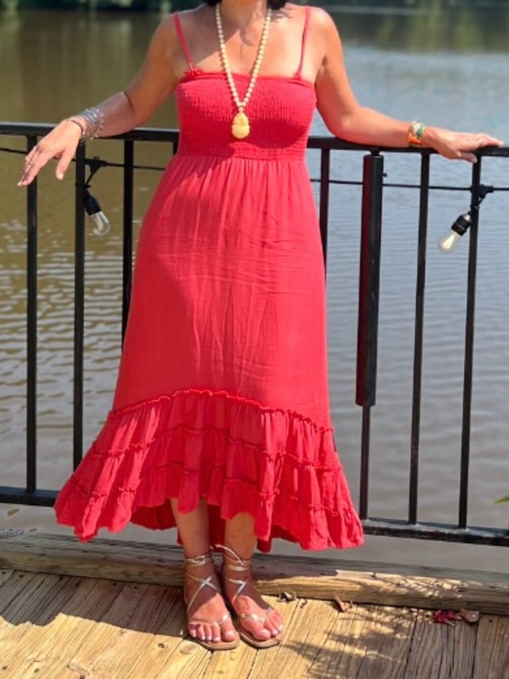 SOMA Boho Flow Convertable Strap Maxi Dress (Size M) - Picture 5 of 5